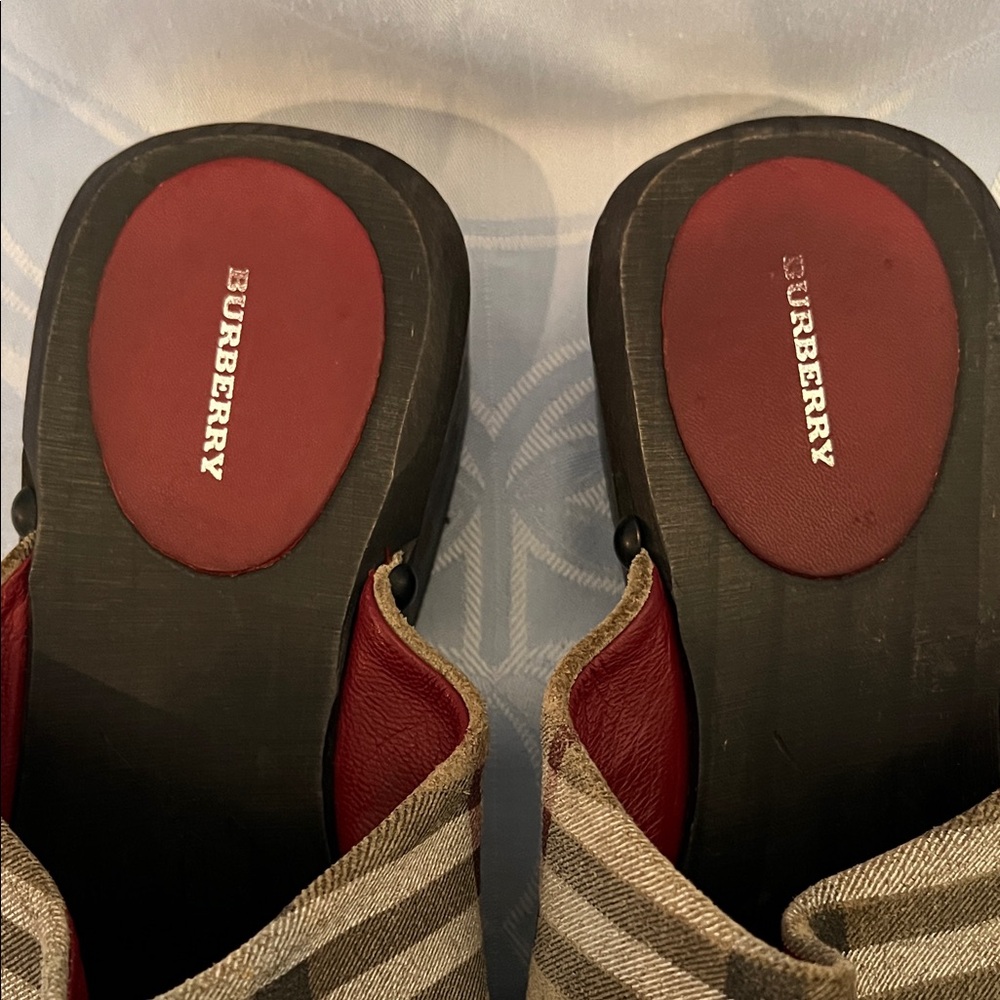 Burberry Checkered Clog with Red Soles